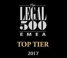 Legal 500 EMEA TOP TIER 2017
